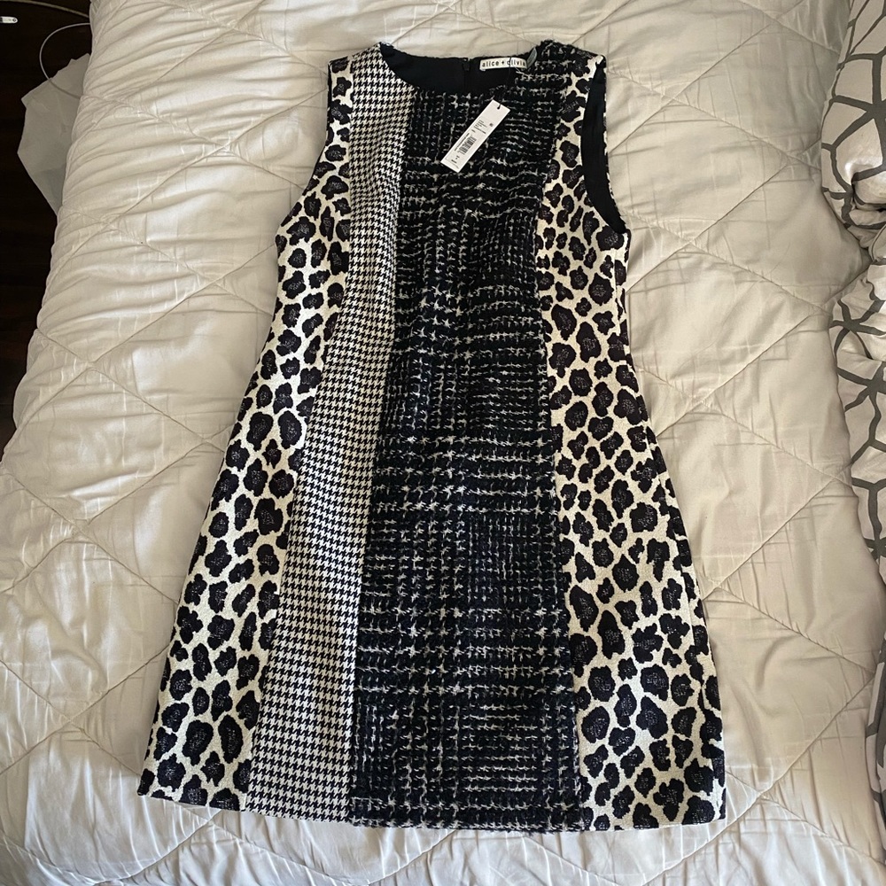 COPY - Alice+Olivia Clyde Patchwork Shift Dress